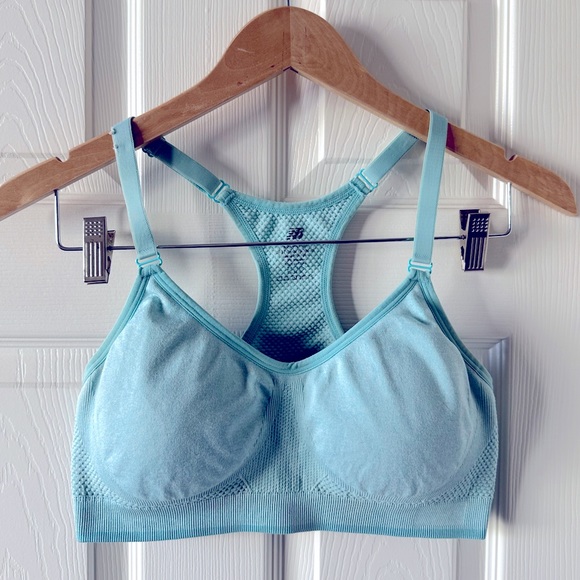 New Balance Racerback Bra Baby Blue Size Large - Picture 1 of 5